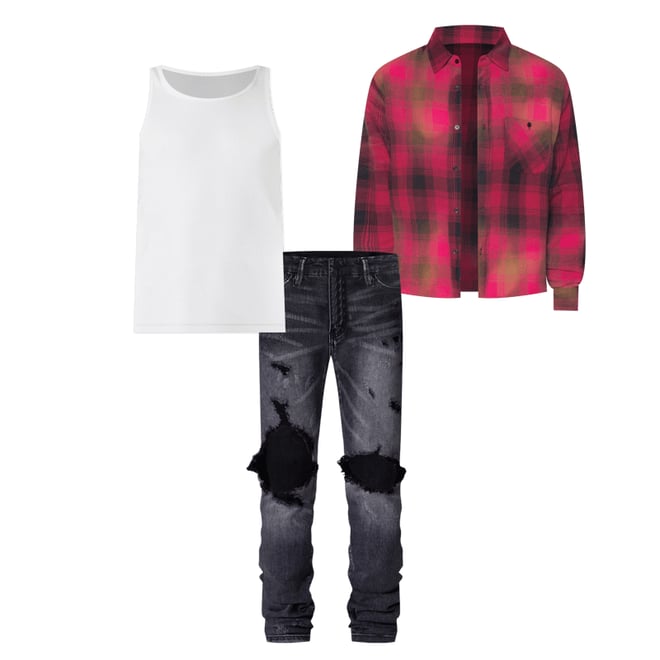 2nd bundle featuring 2 items which compliment X738 Chewed Up Denim - Washed Black