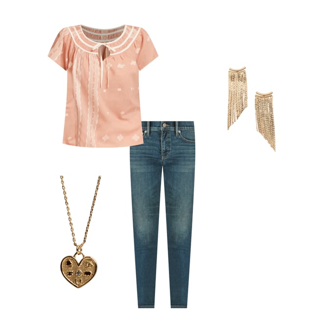 GOLD FRINGE EARRING