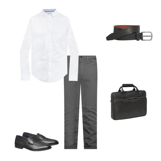 Men's Taylor Penny Loafer in Black Italian Calfskin | Johnston