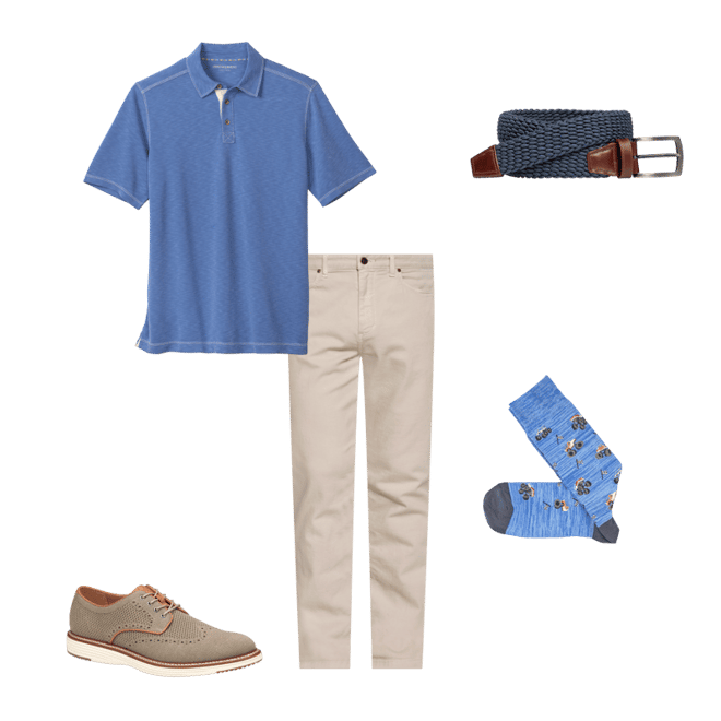 Men's Stretch Knit Belt in Navy | Johnston & Murphy