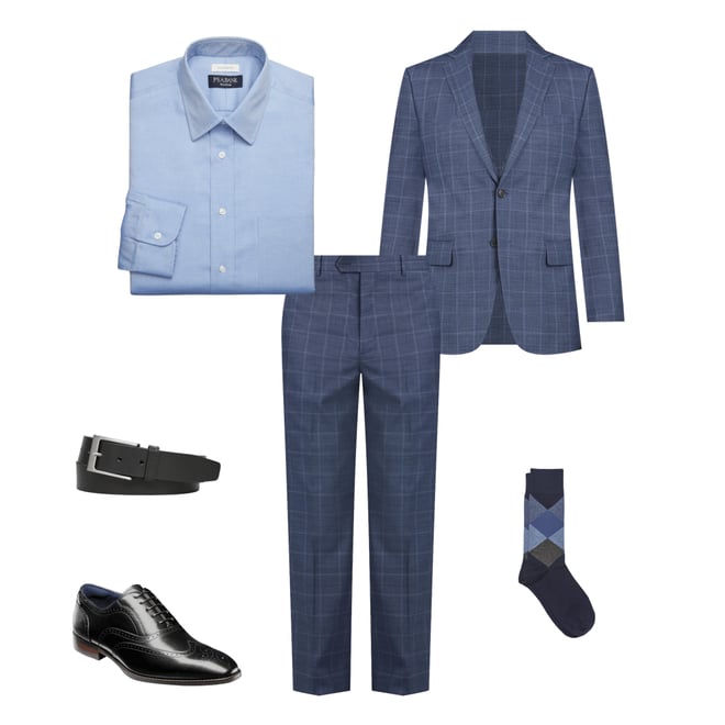 Jos. A. Bank Tailored Fit Wool Blend Windowpane Plaid Suit Jos. A. Bank Tailored Fit Wool Blend Windowpane Plaid Suit