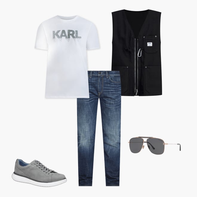 5th bundle featuring 4 items which compliment Hugo by Hugo Boss Men's Relaxed-Fit Zip-Front Vest