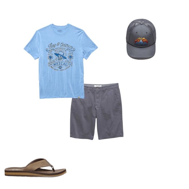 3rd bundle featuring 3 items which compliment  Espadin Mezcal Agave Tee Shirt - Light Blue Heather