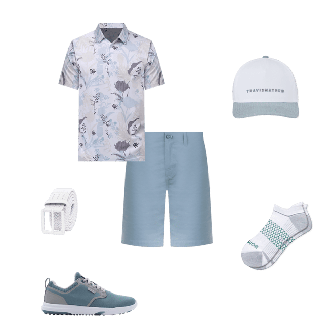 Short Travis Mathew Homme Taille 40 - Noir, Imprimé Floral, Chino Léger