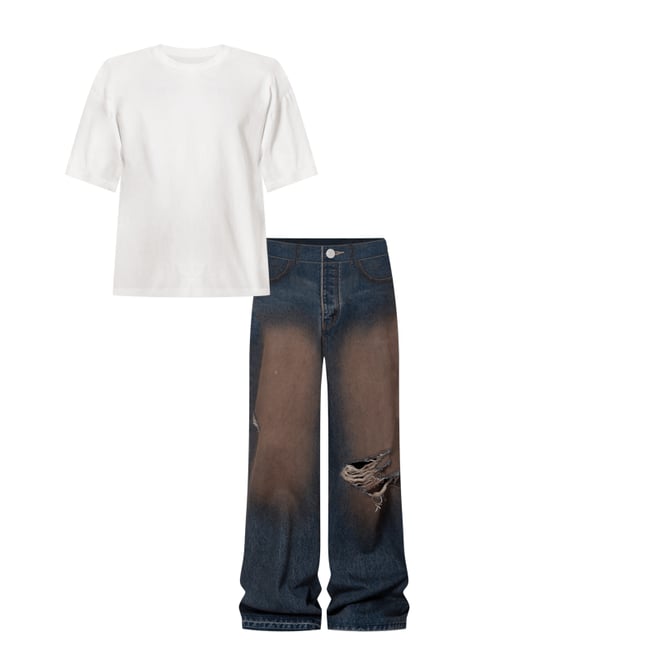 Baggy Skater Denim - Rust | mnml | shop now Baggy Skater Denim - Rust | mnml | shop now