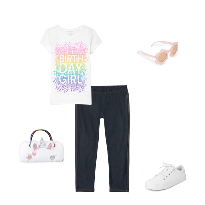 1st bundle featuring 4 items which compliment Girls Birthday Graphic Tee