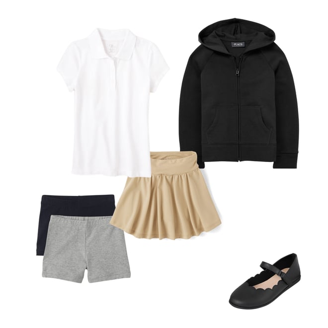 2nd bundle featuring 4 items which compliment Girls Uniform Quick Dry Skort