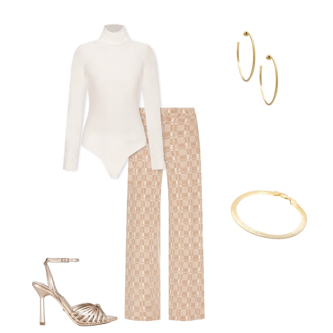 1st bundle featuring 4 items which compliment Butter Turtleneck Bodysuit