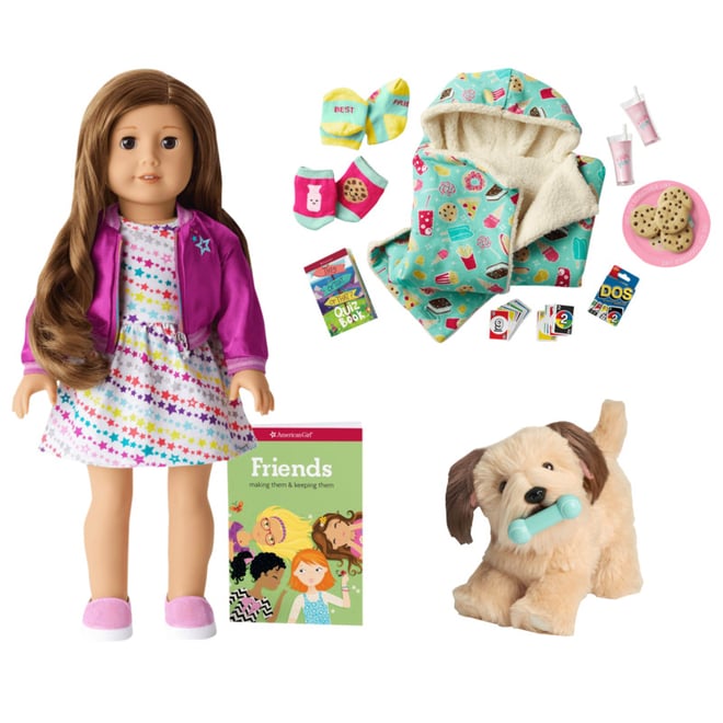 american girl fun and games sleepover set