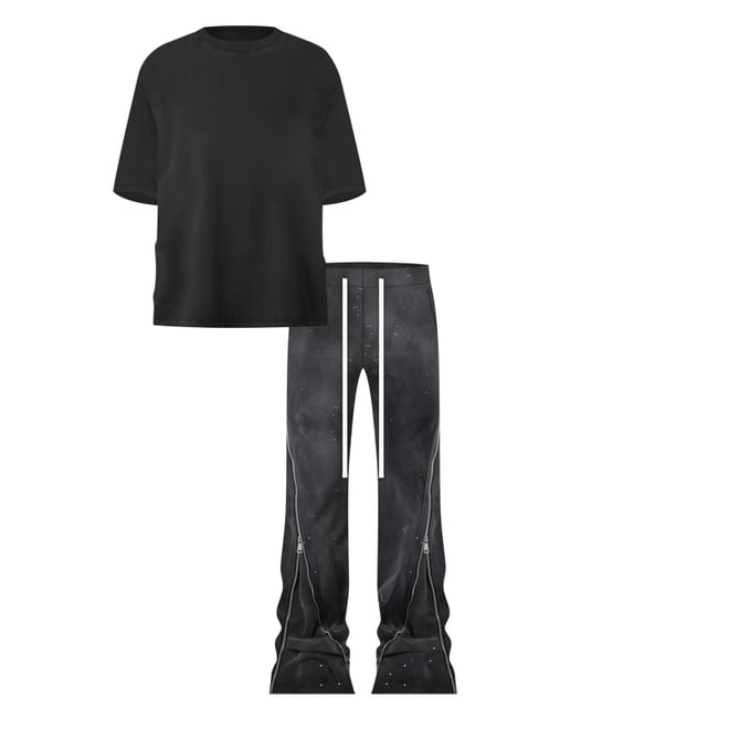 Zipper Flare Sweatpants - Vintage Black | mnml | shop now Zipper Flare Sweatpants - Vintage Black | mnml | shop now