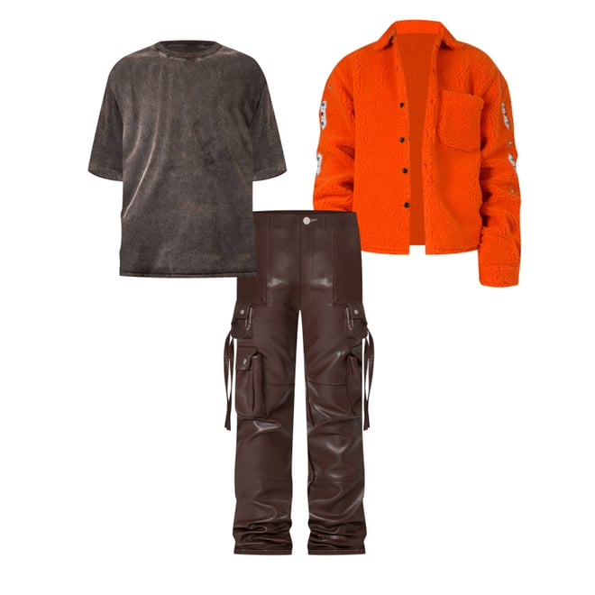 Jewel Sherpa Jacket - Orange | mnml | shop now