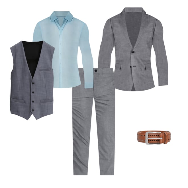Athletic Fit Stretch Blazer - Heathered Grey
