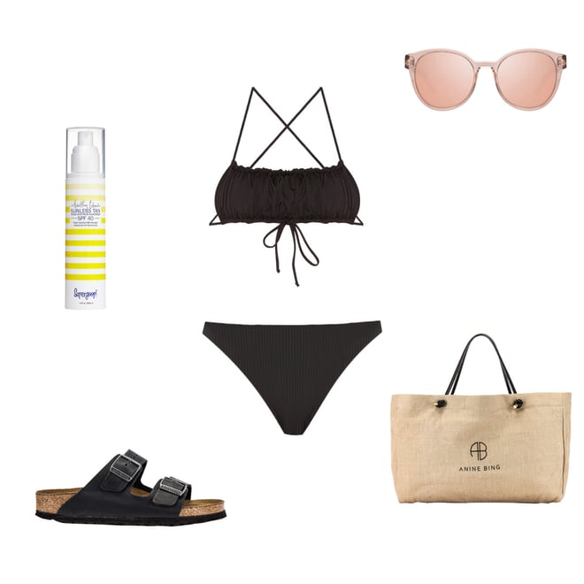 Vitamin A Luciana Womens Hipster Swim Bottom Separates In Black