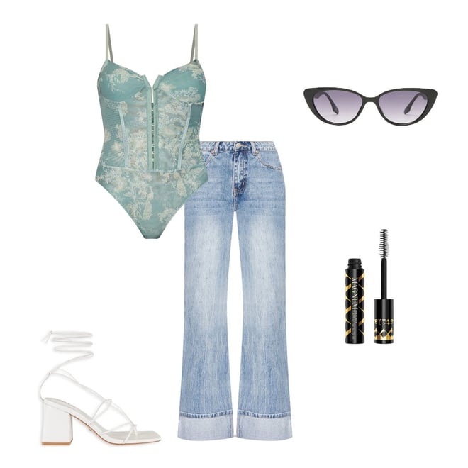 Free People x Intimately FP Night Rhythm Corset Bodysuit In