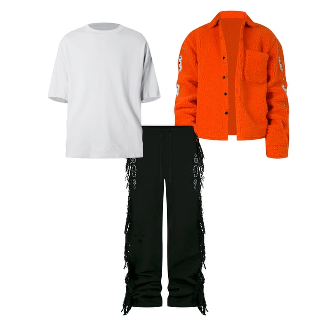 Jewel Sherpa Jacket - Orange | mnml | shop now