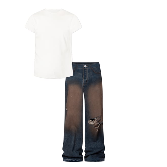 Baggy Skater Denim - Rust | mnml | shop now Baggy Skater Denim - Rust | mnml | shop now