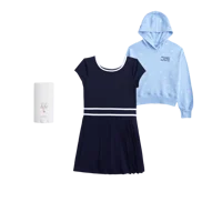 ypb short-sleeve pleated mini dress