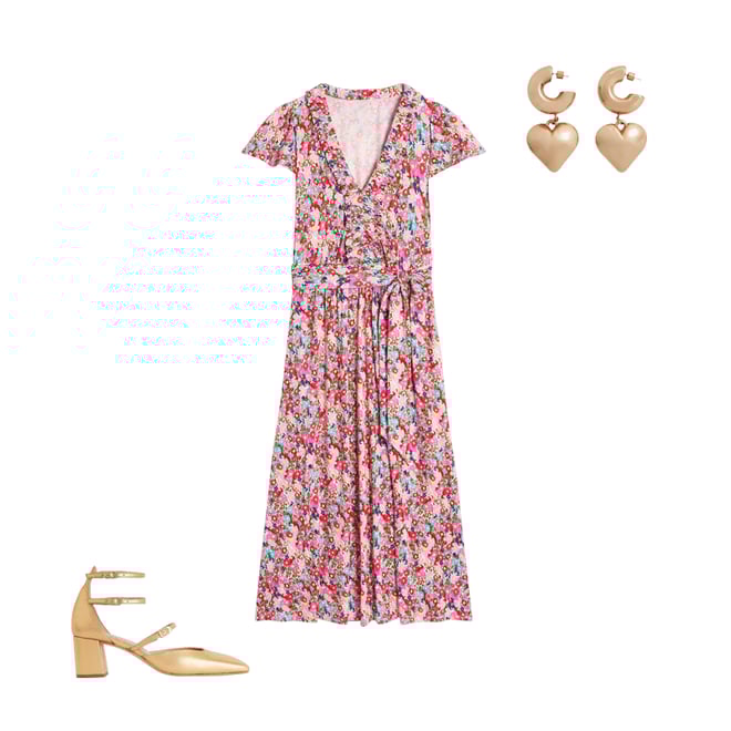 3rd bundle featuring 2 items which compliment Nicola Jersey Tea Dress-Multi, Wildflower Garden