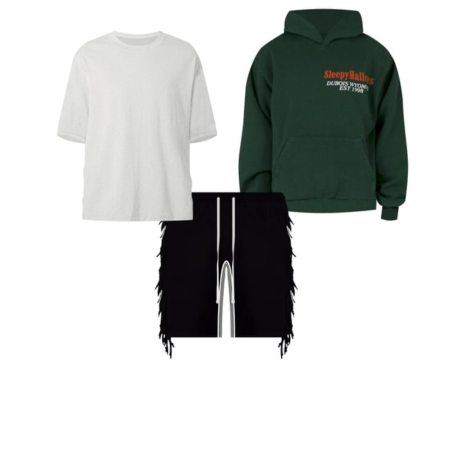 Fringe Velour Sweatshorts - Black | mnml | shop now