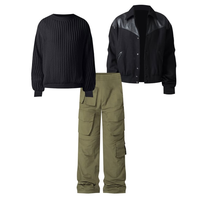 Cowboy Jacket - Black/Black | mnml | shop now