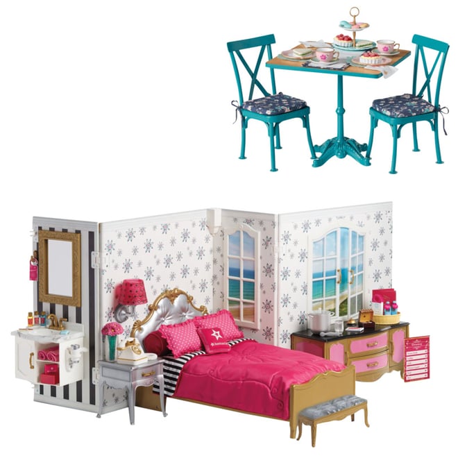 american doll hotel set