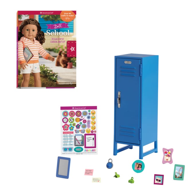 american girl school locker set