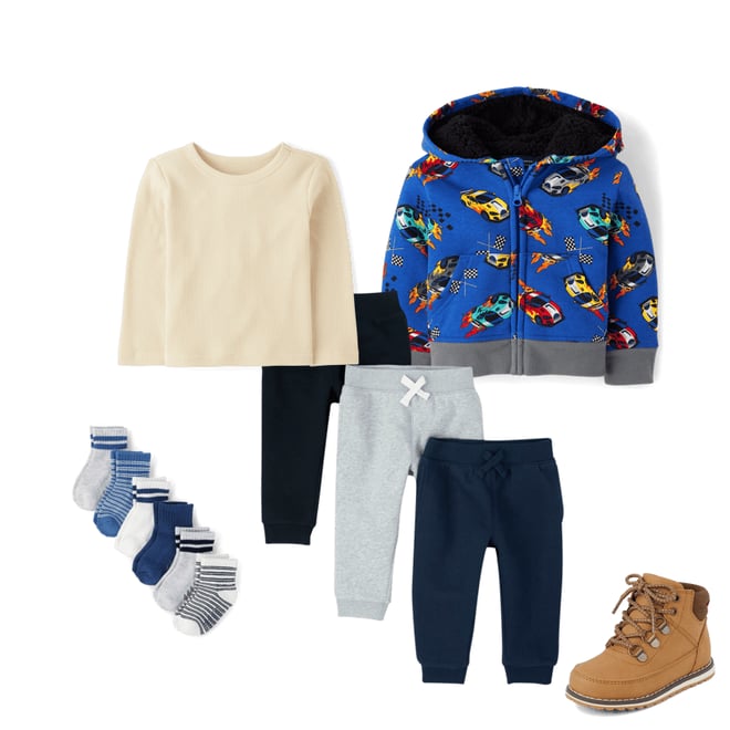 9th bundle featuring 4 items which compliment Toddler Boys Contrast Cuff Lace Up Boots