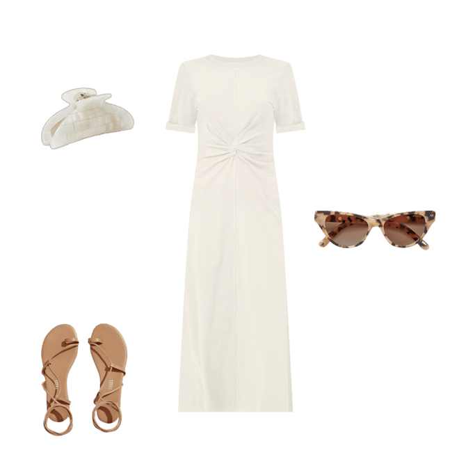 plain midi dress Merlot Fit & Flare Midi Dress main image 1