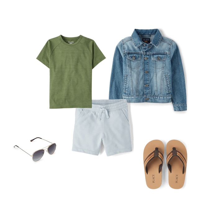 7th bundle featuring 4 items which compliment Boys French Terry Shorts