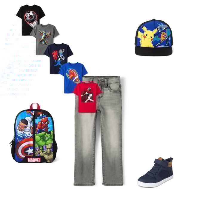 8th bundle featuring 4 items which compliment Boys Straight Jeans