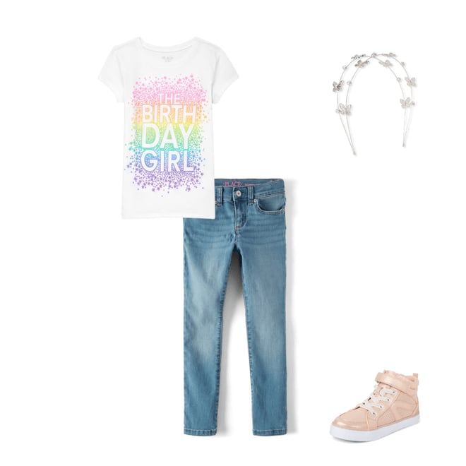 8th bundle featuring 3 items which compliment Girls Birthday Graphic Tee