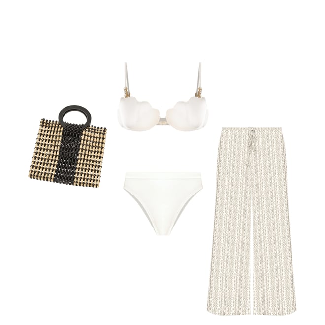 2nd bundle featuring 3 items which compliment Sunrise Shell Bikini Top