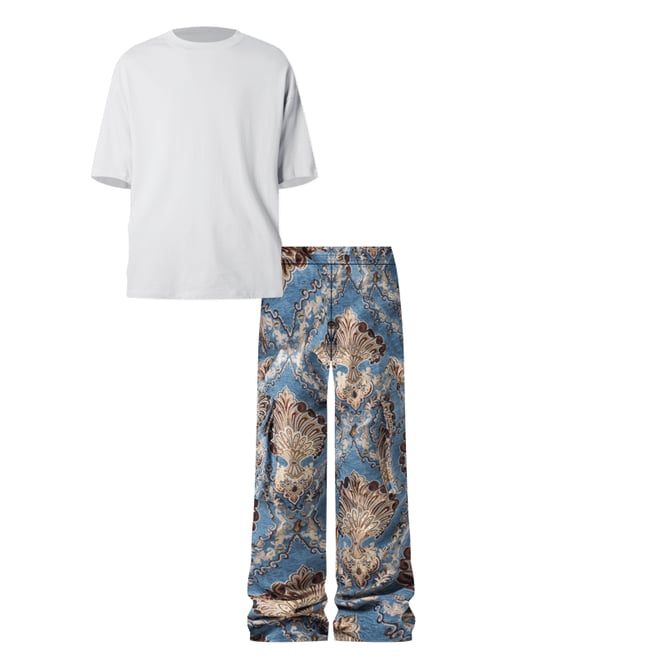 Ultra Baggy Jacquard Floral Cargo Pants - Multi Floral Ultra Baggy Jacquard Floral Cargo Pants - Multi Floral