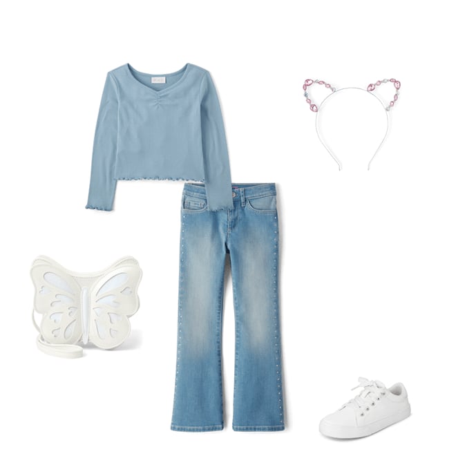 8th bundle featuring 4 items which compliment Girls Pointelle Ruched Top
