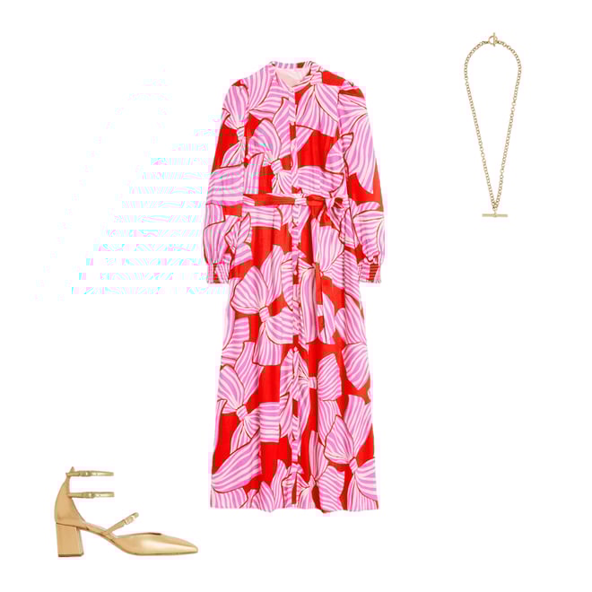 2nd bundle featuring 2 items which compliment Ruby Collarless Shirt Dress-Rouge, Bow Scatter