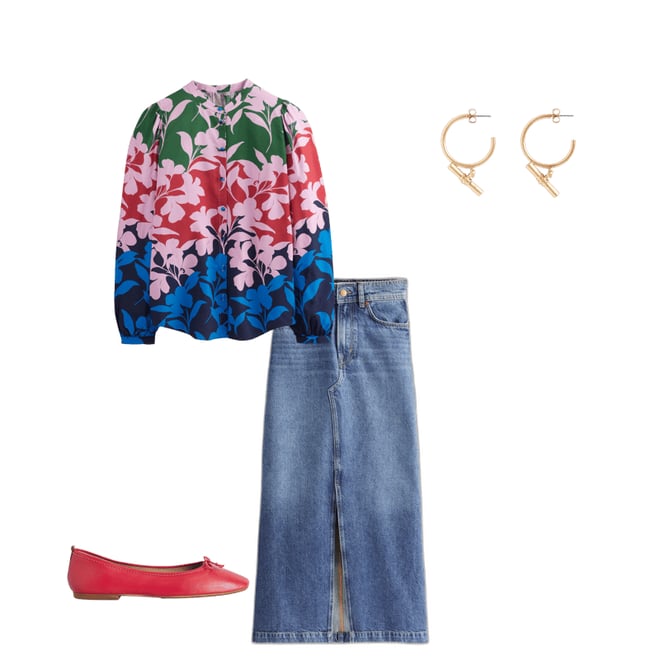 5 Pocket Denim Maxi Skirt-Mid Wash | Boden USA