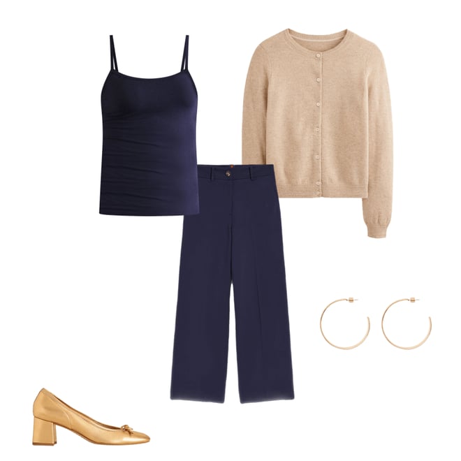 1st bundle featuring 4 items which compliment Plain Cami Top-Navy