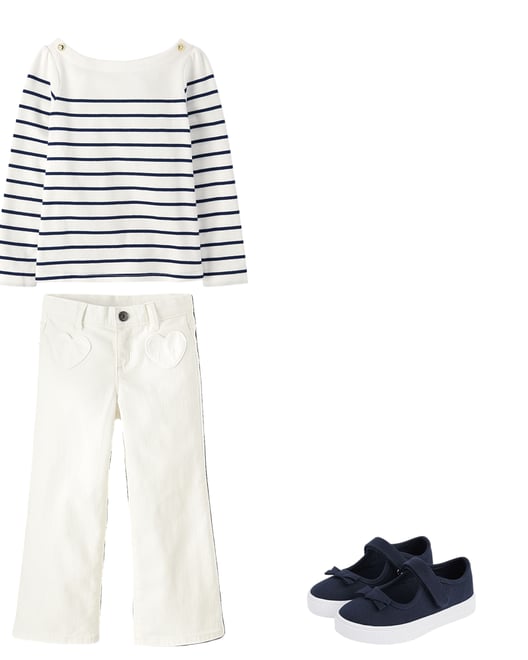 1st bundle featuring 2 items which compliment Girls Striped Boat Neck Top
