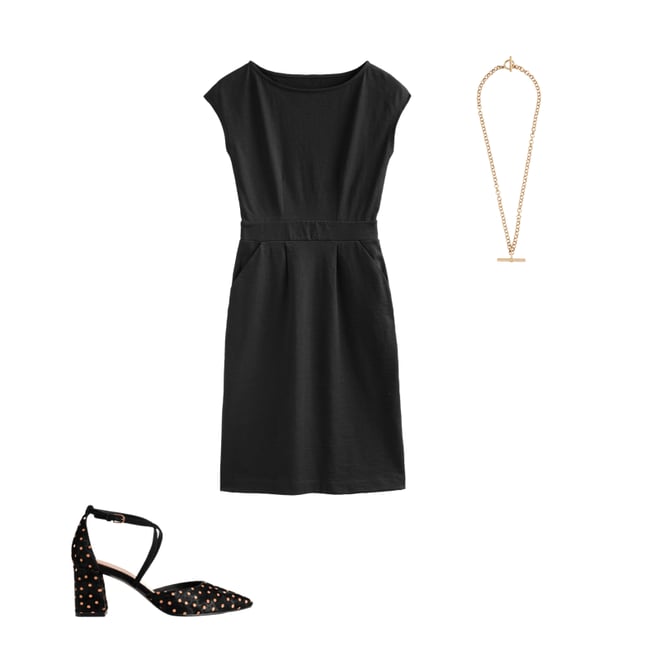 5th bundle featuring 2 items which compliment Strap Block Heel Point Courts