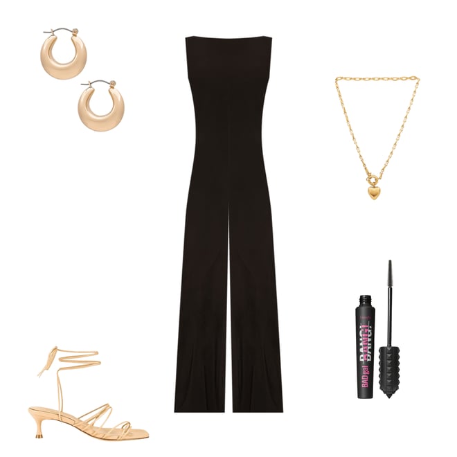 2nd bundle featuring 4 items which compliment Sleeveless X Straight Leg Jumpsuit