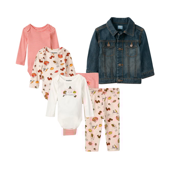 Unisex Baby Long Sleeve Thanksgiving Bodysuit 3 Pack MULTI CLR The Children s Place