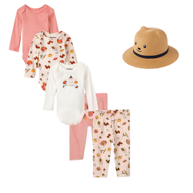 Unisex Baby Long Sleeve Thanksgiving Bodysuit 3 Pack MULTI CLR The Children s Place CA