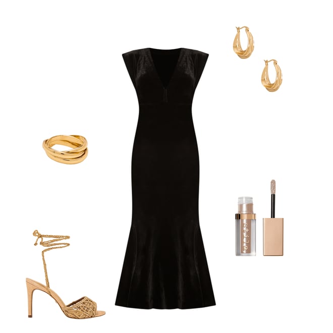 2nd bundle featuring 4 items which compliment V Neck Rectangle Gown