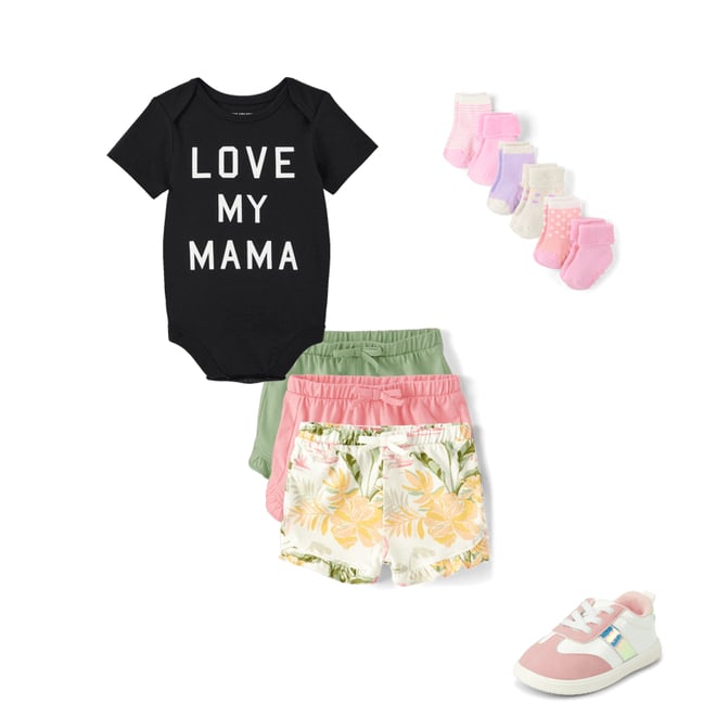 5th bundle featuring 3 items which compliment Baby And Toddler Girls Colorblock First Steps Sneakers