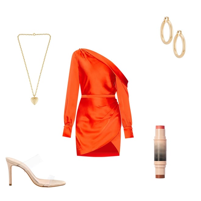 SIMKHAI MINIVESTIDO UN HOMBRO CAMERON en Flame REVOLVE