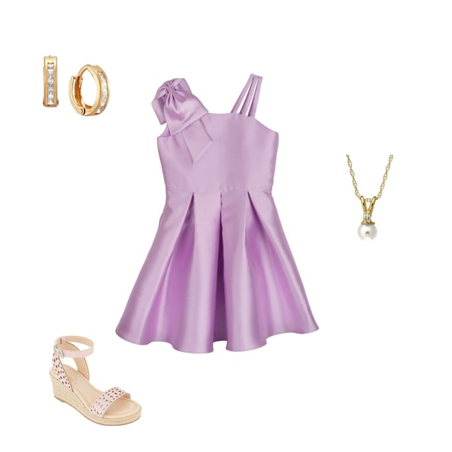 Rare Editions Girls Purple Dress