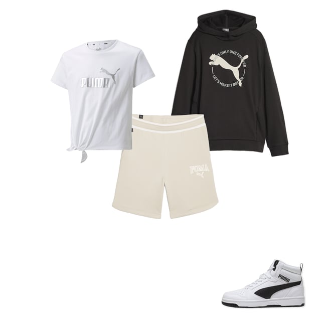 Essentials+ Logo Knotted Tee Big Kids | PUMA