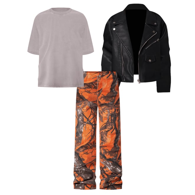 V603 Camo Carpenter Pants - Orange | mnml | shop now