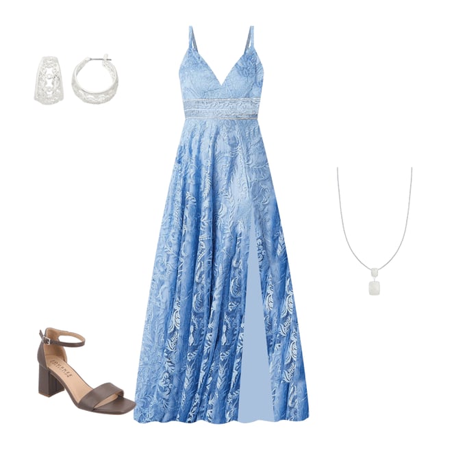 Speechless Sleeveless Embellished Ball Gown Juniors, Color: Blue