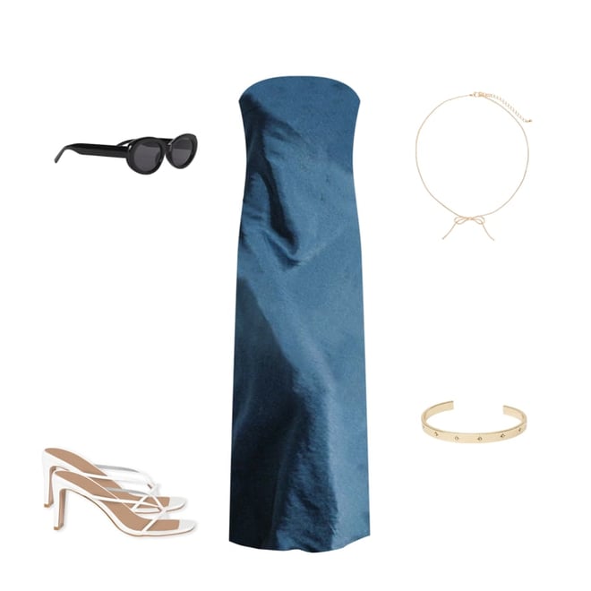 accessories for navy dress for wedding